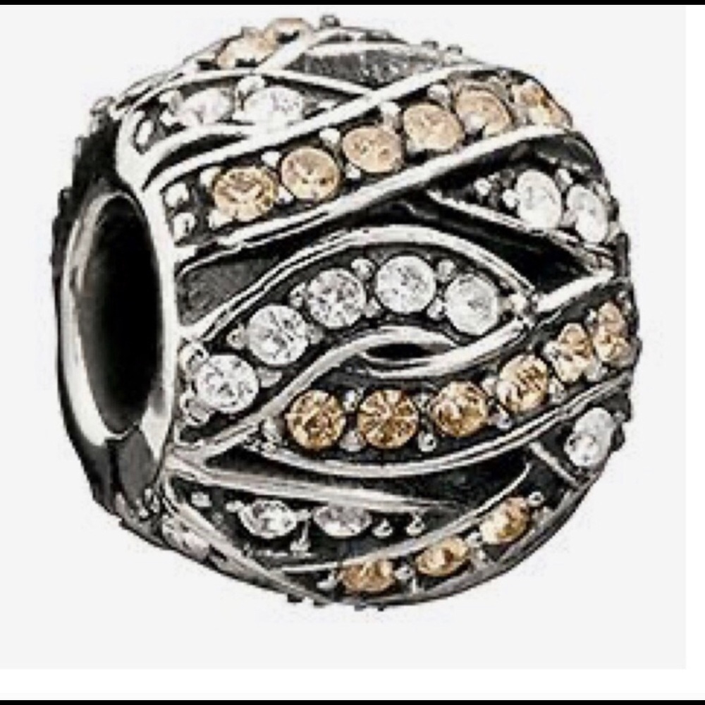 Chamilia Champagne Swarovski Entangled bead